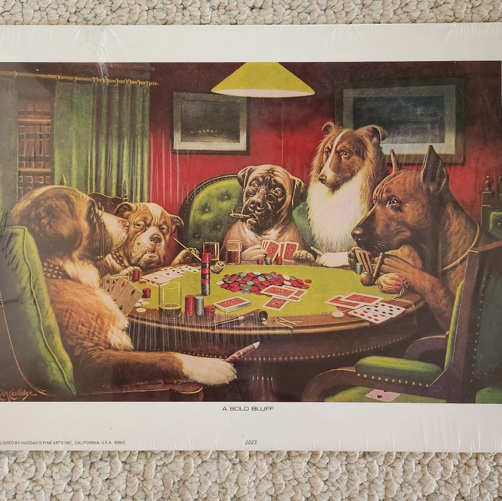A Friend In Need Dogs Plaing Poker - Picture 8 of 8